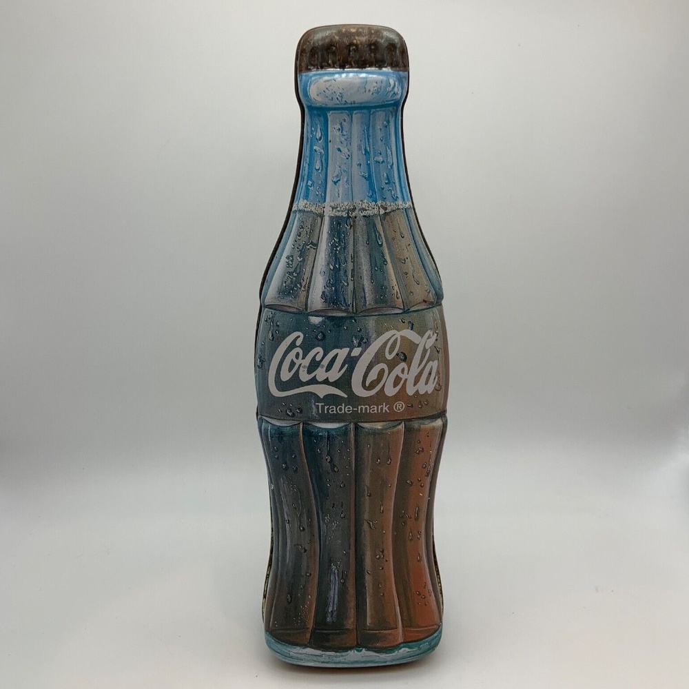 Vintage Coca-Cola 10" Bottle Shaped Collectible Tin